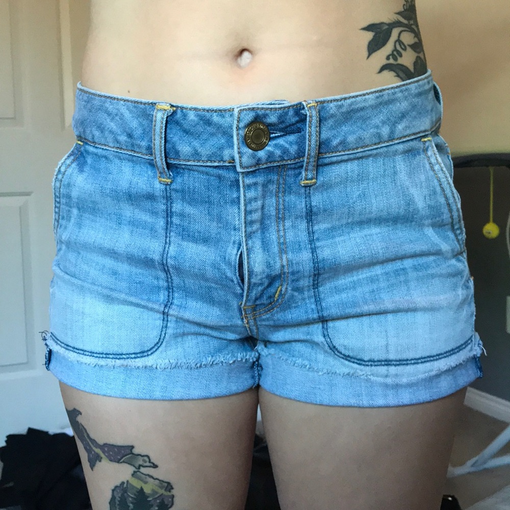 High waisted jean shorts AE